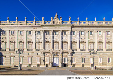A beautiful view of the Royal Palace in Madrid, Spain A beautiful view of the Royal Palace in Madrid, Spain 126582554
