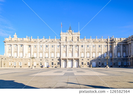 A beautiful view of the Royal Palace in Madrid, Spain A beautiful view of the Royal Palace in Madrid, Spain 126582564