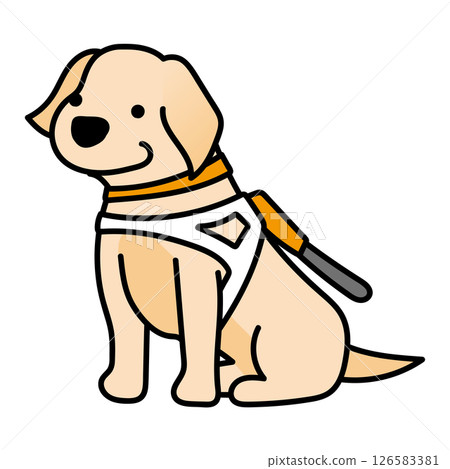 Droopy-eared guide dog 126583381