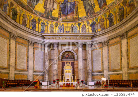 Beautiful view of the Church of San Paolo fuori le mura in Rome, Italy 126583474