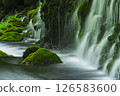 新鮮的綠色前瀑布水下的水 126583600