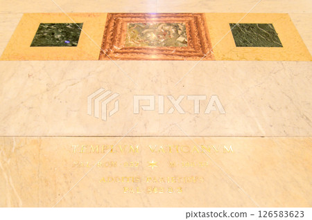 A beautiful view of St. Peter's Basilica in the Vatican City A beautiful view of St. Peter's Basilica in the Vatican City 126583623
