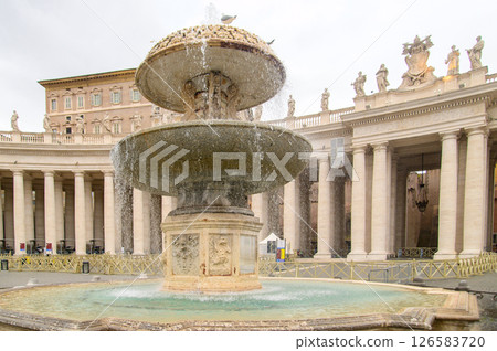 A beautiful view of St. Peter's Square in the Vatican A beautiful view of St. Peter's Square in the Vatican 126583720