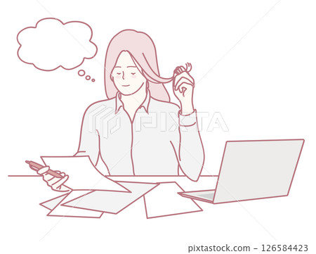 A Thoughtful and Professional Individually Analyzing Important Documents at Their Workspace 126584423