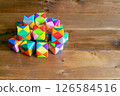 Colorful 3D origami, 2 levels Colorful 3D origami, 2 levels 126584516