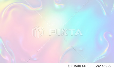 Holographic dreamy abstract background with fluid pastel blue pink purple gradient glossy texture for cosmetics skincare ad design Holographic dreamy abstract background with fluid pastel blue pink purple gradient glossy texture for cosmetics skincare ad design 126584790