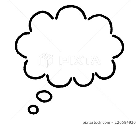 簡單的雲狀氣泡(白色背景) 簡單的雲狀氣泡(白色背景) 126584926