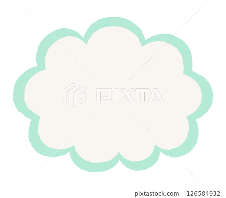 Simple cloud-shaped decorative frame Simple cloud-shaped decorative frame 126584932
