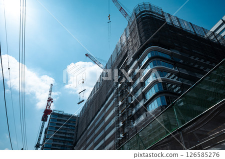 Tokyo scenery with apartment construction in progress Around Nakano Station 2024.04 a-4 Light color 126585276