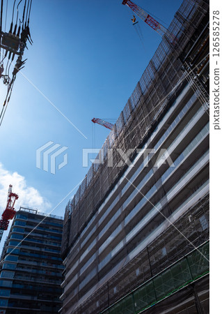 A view of Tokyo where apartment construction is underway Around Nakano Station 2024.04 b-1 126585278
