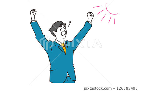 一名商人打哈欠的插圖 126585493