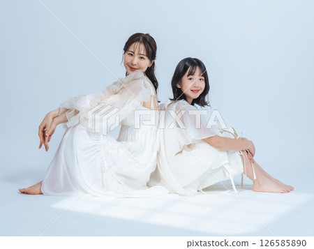 Mother and daughter portrait Mother and daughter portrait 126585890