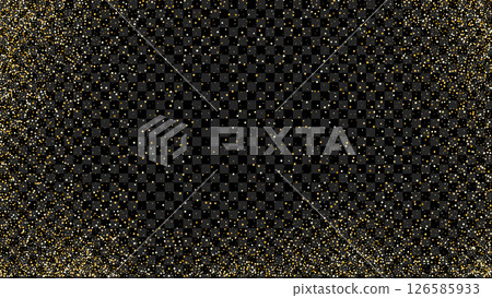 Festive gold glitter dust. Vector background with magical sparkles for New Year and Christmas designs. 126585933