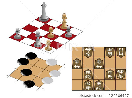 Illustrations of various board games Illustrations of various board games 126586427