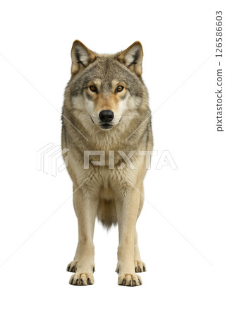 狼正面全身照片 126586603