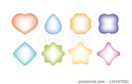 一組各種自由漸層形狀 126587082