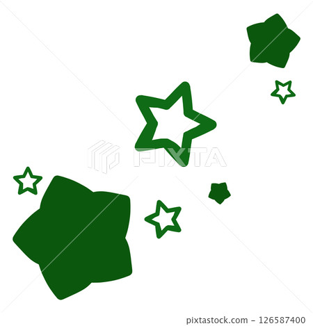 深綠色兩種恆星的插圖 126587400
