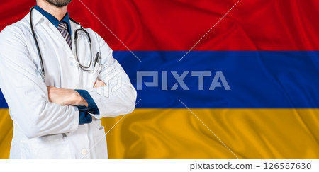 Armenia national health system. Armenia health and medical insurance concept 126587630