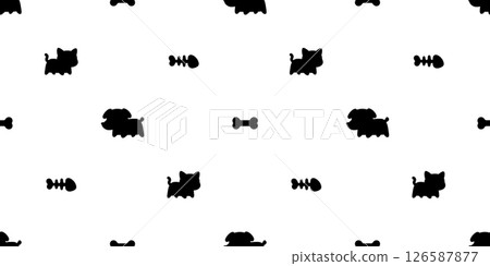 dog seamless pattern cat puppy bone fish kitten calico pet silhouette vector food bowl cartoon tile background gift wrapping paper repeat wallpaper doodle illustration isolated design dog seamless pattern cat puppy bone fish kitten calico pet silhouette vector food bowl cartoon tile background gift wrapping paper repeat wallpaper doodle illustration isolated design 126587877