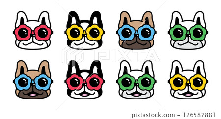 dog vector french bulldog icon flower sunglasses daisy cartoon character puppy pet doodle symbol illustration isolated design dog vector french bulldog icon flower sunglasses daisy cartoon character puppy pet doodle symbol illustration isolated design 126587881