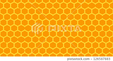 honeycomb seamless pattern vector honey bee scarf isolated cartoon tile wallpaper repeat background illustration doodle textile gift wrapping paper design 126587883