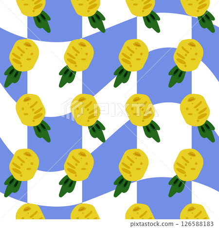 Pineapple Fruit Seamless Pattern Design Pineapple Fruit Seamless Pattern Design 126588183