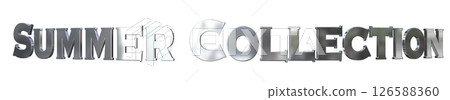 3DCG text "Summer Collection" 126588360