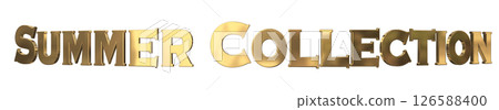 3DCG文字“夏季系列” 3DCG文字“夏季系列” 126588400
