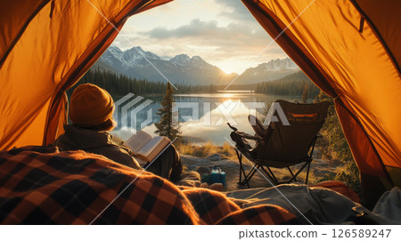 Relaxing Camping Moments in Nature with Scenic Views 126589247