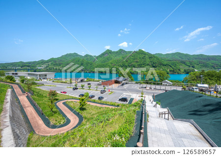 Kawarayu Onsen Station and Lake Yanba Agatsuma 126589657