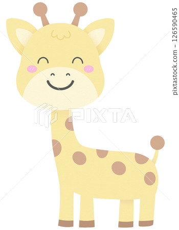 Giraffe Tiny Cute Animal Kids Illustration style 126590465
