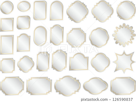 Label, triple line, 6 white 126590837