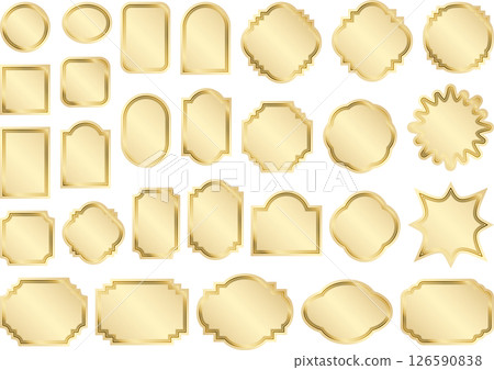 Label, triple line, 7 platinum 126590838