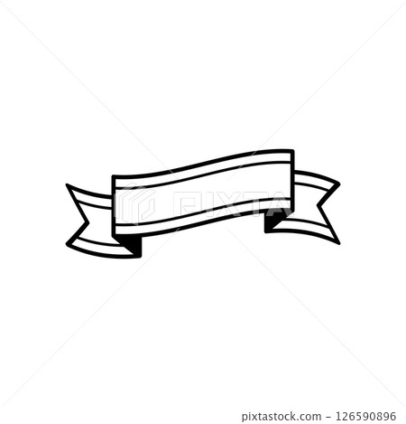 簡單的絲帶插圖 簡單的絲帶插圖 126590896