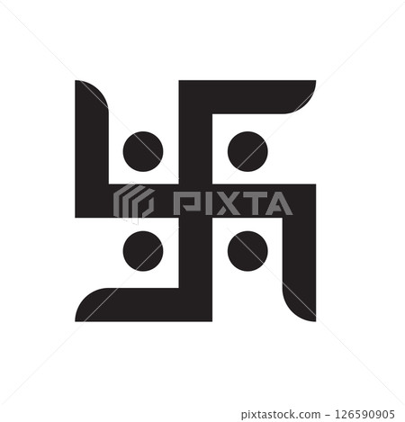 Swastika religious symbol icon Swastika religious symbol icon 126590905