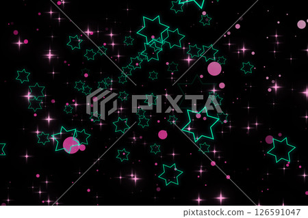 CG image of a hexagram pattern and sparkling particles 126591047