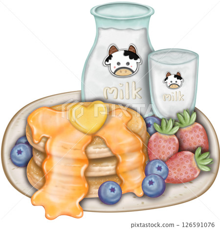 Breakfast plates isolated on transparent PNG background for food and drink breakfast-themed designs cute hand drawn. Breakfast plates isolated on transparent PNG background for food and drink breakfast-themed designs cute hand drawn. 126591076