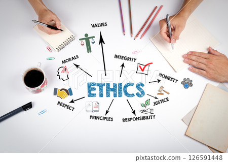 THICS Concept. The meeting at the white office table 126591448