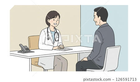 Dialogue between female patients and doctors! Thorough examination and counseling Dialogue between female patients and doctors! Thorough examination and counseling 126591713