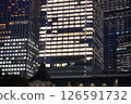 illuminated skyscrapers 126591732