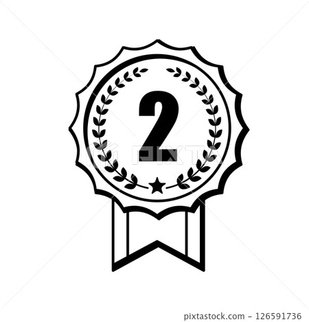 Simple ranking medal decorative frame illustration Simple ranking medal decorative frame illustration 126591736