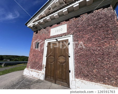 Saint Anthony of Padua (Antanas Paduvietis) Church in Kalviai, Lithuania sunny day 126591763