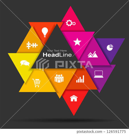 Infographic design template with place for your data. Vector illustration. 126591775
