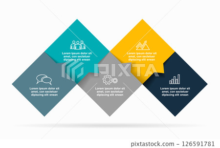 Infographic design template with place for your data. Vector illustration. 126591781