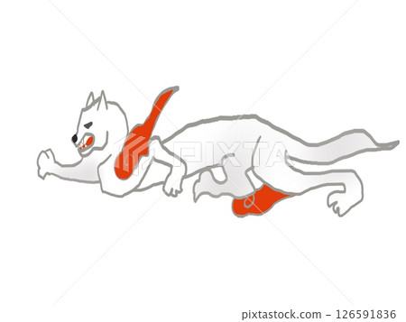 白虎在天空飛翔的插圖 白虎在天空飛翔的插圖 126591836