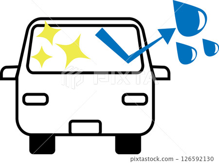 Simple image of water-repellent car windshield Simple image of water-repellent car windshield 126592130