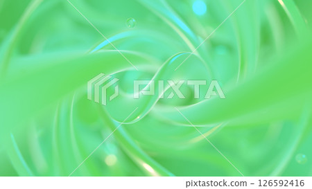 Swirling Organic Curved Glass Abstract - Green Swirling Organic Curved Glass Abstract - Green 126592416