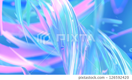 Organic swirling glass abstract - blue Organic swirling glass abstract - blue 126592420