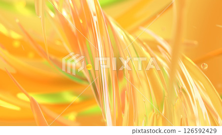 Organic swirling glass abstract - orange 126592429