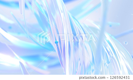 Organic swirling glass abstract - white 126592431